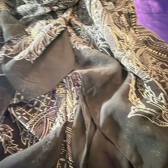 VTG 📌 Eva Blue Sleeveless 1920's Themed Beaded Asymmetrical Cocktail Dress - Picture 14 of 15